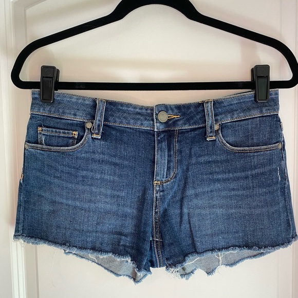 Paige Bobby Denim Cutoff Shorts Blue Size 26 - Picture 1 of 6